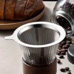 1 Filtro de café reutilizable de acero inoxidable 304 - Malla ultrafina, mango ergonómico, perfecto para uso doméstico y de oficina. Chris utiliza un diseño de alta calidad, acabados metálicos elegantes y aditivos de café duraderos para crear un café rico y agradable. - Image 3
