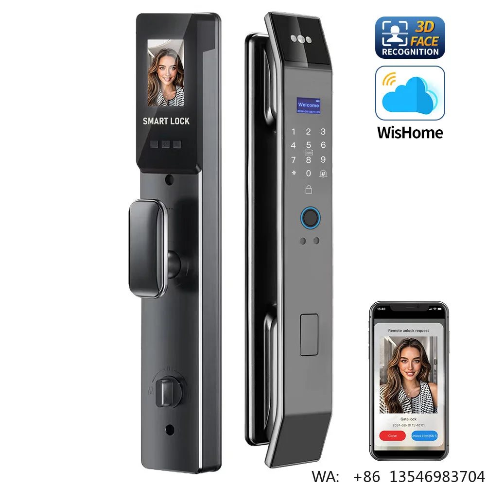 S1ff6213cdad944529c70b996912f73b5T.webp Cerradura Inteligente con Reconocimiento Facial 3D, Precio de Fábrica, Cerraduras Digitales Eléctricas, Aplicación Wishome, Cerradura Biométrica con Huella Dactilar - Image 1