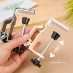 Gancho de borde de escritorio ajustable, colgador de bolsa colgante sin perforaciones, soportes de bolso extraíbles, gancho de mesa multifuncional plegable magnético - Image 5