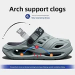 Soporte para el arco del pie, antideslizantes, suela suave, pantuflas frescas resistentes al desgaste, suela gruesa, transpirables, antiolores, zapatos perforados de verano. - AliExpress 322 - Image 3