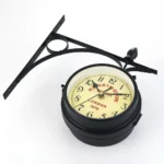 Reloj de pared de doble cara de alta calidad, reloj de Metal Retro duradero, decoración del hogar, decoración de jardín, estación de tren - AliExpress 15 - Image 4