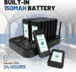 Sistema de Llamada Inalámbrico Impermeable de 16 Pagers con Alcance de 200m para Restaurantes, Food Trucks, Residencias de Ancianos, con Vibración, Luz Intermitente y Sonido - Image 4