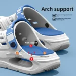 Soporte para el arco del pie, antideslizantes, suela suave, pantuflas frescas resistentes al desgaste, suela gruesa, transpirables, antiolores, zapatos perforados de verano. - AliExpress 322 - Image 4