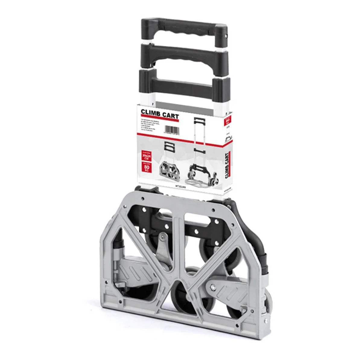 S5924fb97cd7a4d1aaa12b27621311be44.webp Carro de escalada de escaleras para carga superior, 330 libras, todoterreno, camión de mano para escalar escaleras con cuerda elástica, carrito plegable portátil - Image 1