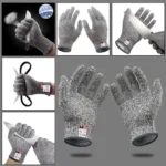 Guantes resistentes a cortes de grado 5, protección de seguridad para corte de vidrio resistente a los arañazos HPPE para jardineros - Image 2