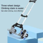 Carro de escalada de escaleras para carga superior, 330 libras, todoterreno, camión de mano para escalar escaleras con cuerda elástica, carrito plegable portátil - Image 4
