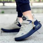 Nuevas zapatillas de cuero para correr para niños, zapatillas de tenis informales a la moda para caminar para estudiantes, antideslizantes - AliExpress 1501