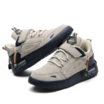 Nuevas zapatillas de cuero para correr para niños, zapatillas de tenis informales a la moda para caminar para estudiantes, antideslizantes - AliExpress 1501 - Image 3