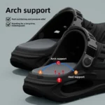 Soporte para el arco del pie, antideslizantes, suela suave, pantuflas frescas resistentes al desgaste, suela gruesa, transpirables, antiolores, zapatos perforados de verano. - AliExpress 322 - Image 2