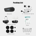 Intercomunicador para Motocicleta Freedconn KY Pro, Auriculares Bluetooth para Casco, 6 Motociclistas, 1000M, Interfono Impermeable para Grupos de Motocicletas - AliExpress 201355758 - Image 6