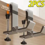 Gancho de borde de escritorio ajustable, colgador de bolsa colgante sin perforaciones, soportes de bolso extraíbles, gancho de mesa multifuncional plegable magnético