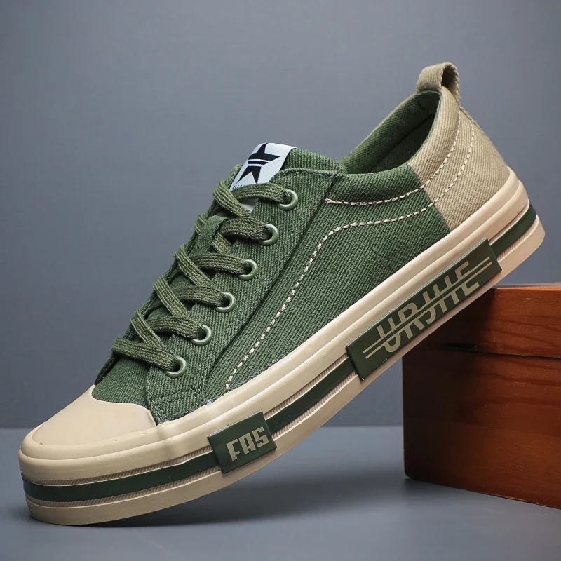 Sb9b636742d6e473c8097c392201ed9bdT.webp Nuevos zapatos de lona para conducir, zapatos de lona vulcanizados con cordones para hombre, mocasines planos de diseƱador para hombre, zapatillas informales antideslizantes para hombre 24140 - Image 1