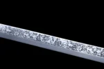 Espada medieval tallada con ácido corroído, katana de acero de alto manganeso, oro amarillo, equipado con arma afilada, katana, 110cm - Image 2