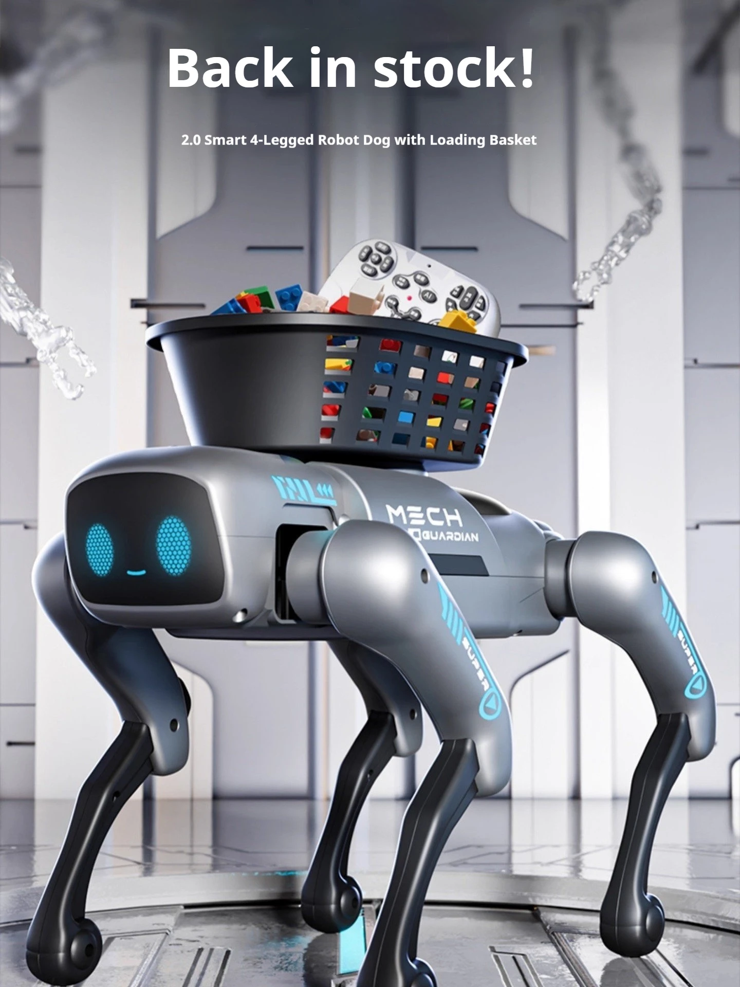 Sf08e9cd773cc44a0a0772adb3543e6bbM.webp Nuevo Robot Perro Inteligente con IA 2026, Juguete Programable con Control Remoto y Cesta de Carga, Regalo para Niños en Cumpleaños y Festividades - Image 1