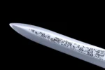 Espada medieval tallada con ácido corroído, katana de acero de alto manganeso, oro amarillo, equipado con arma afilada, katana, 110cm - Image 4