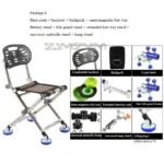 Silla de pesca con rodamiento de 150KG, taburete de pesca plegable todo terreno, muebles de exterior ajustables multifunción para descanso de pesca en la playa - Image 4