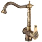 Grifos de Lavabo de Bronce Antiguo, Grifo de Baño de Latón para Agua Fría y Caliente, Grifo de Lavabo Montado en Cubierta, Grifo de Cocina - AliExpress 13 - Image 4