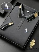 Polo de Manga Corta de Lujo para Hombre con Bordado de Caballo, Estilo Milán, Camiseta Casual de Verano, Ropa de Marca para Hombre de Negocios - AliExpress 200000343
