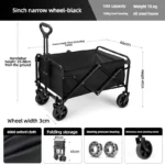 Carrito de camping para exteriores, con espacio para acostarse, ruedas todoterreno, plegable - AliExpress 15 - Image 6
